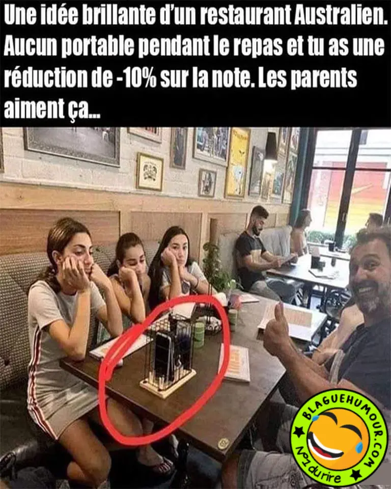 Aucun portable pendant le repas