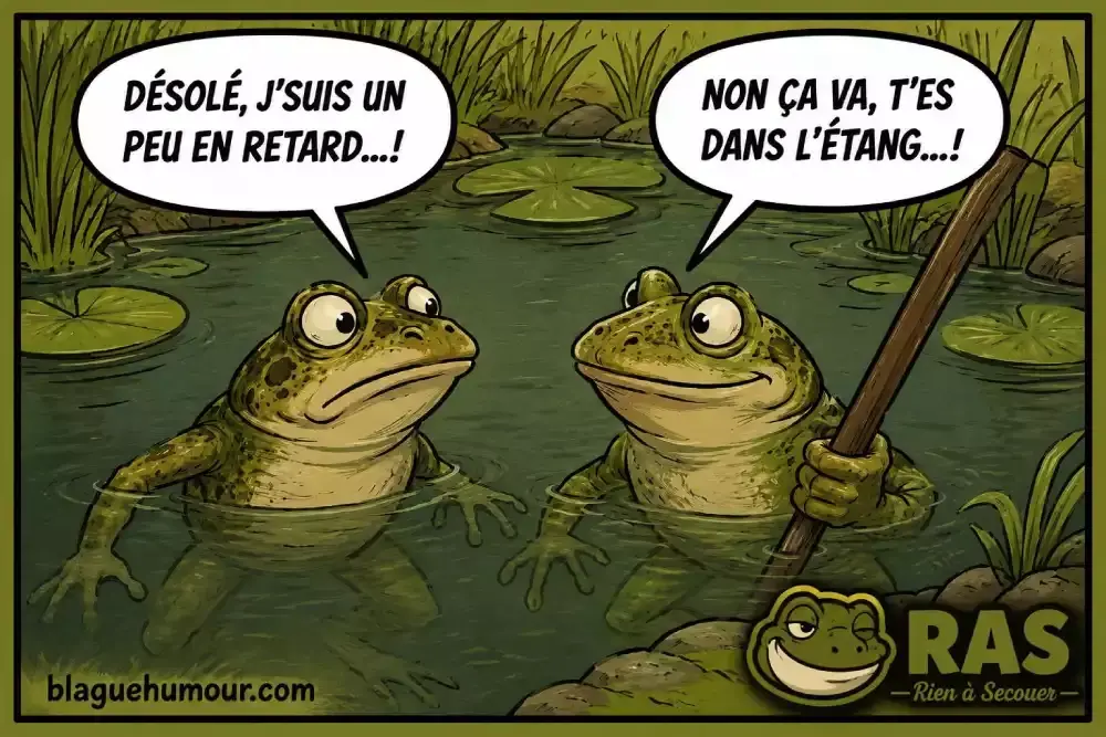 En retard non dans l'étang
