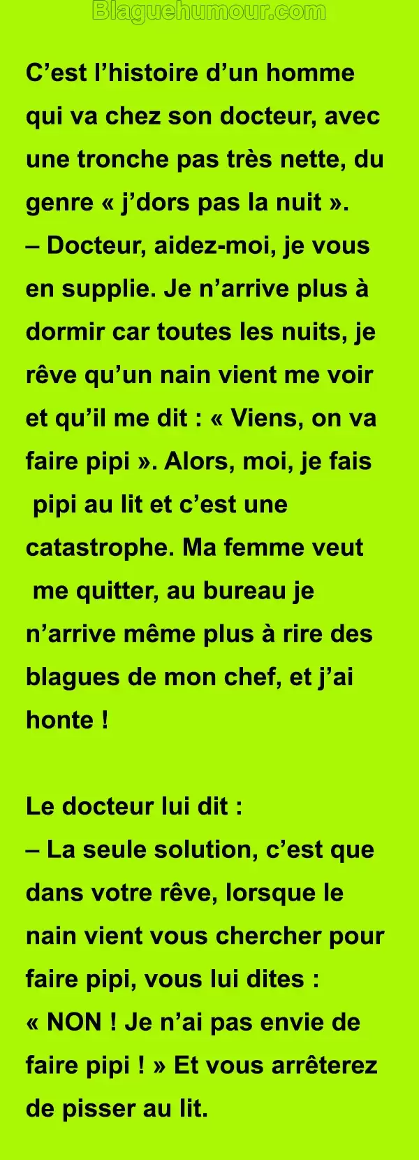 Histoire du nain et de l insomniaque