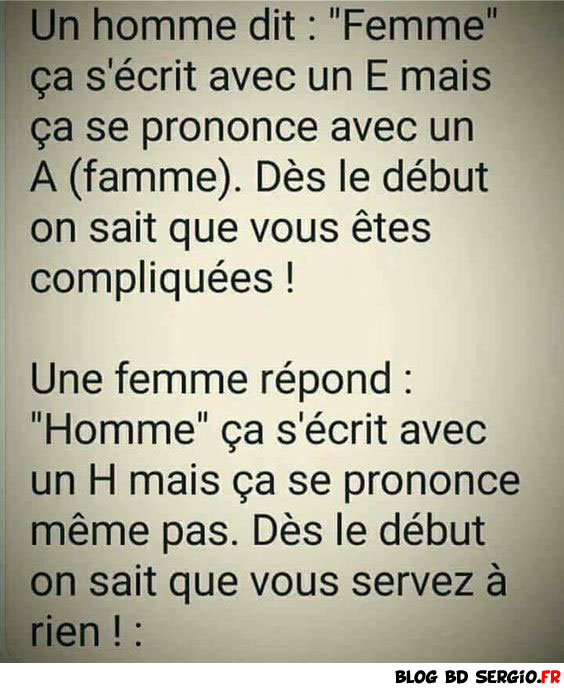 Homme vs femme