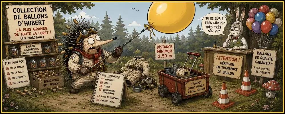 Le herisson collectionneur de ballons