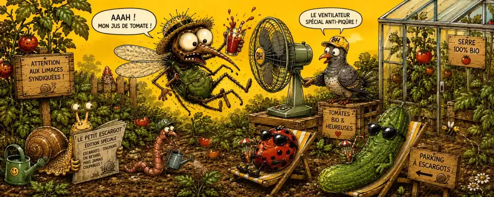 Gérard le moustique végétarien dans le potager BH