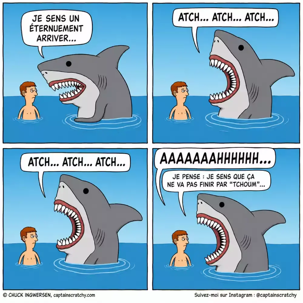 Le requin et l'éternuement surprise