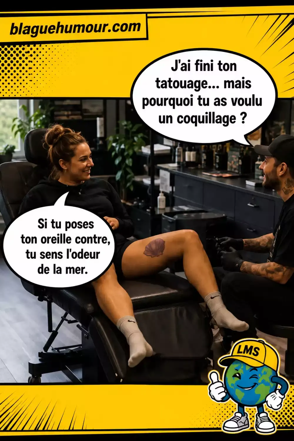 Le tatouage coquillage qui sent la mer