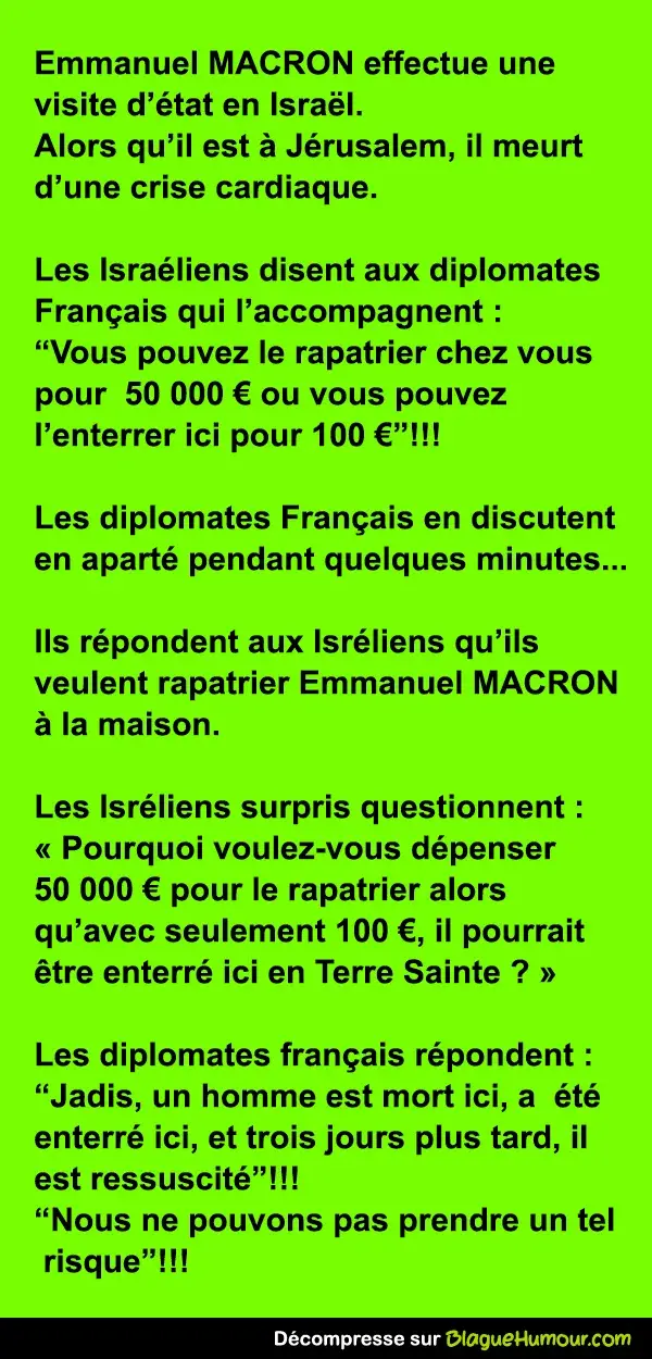 blagues pourries - Page 3 Macron-en-israel