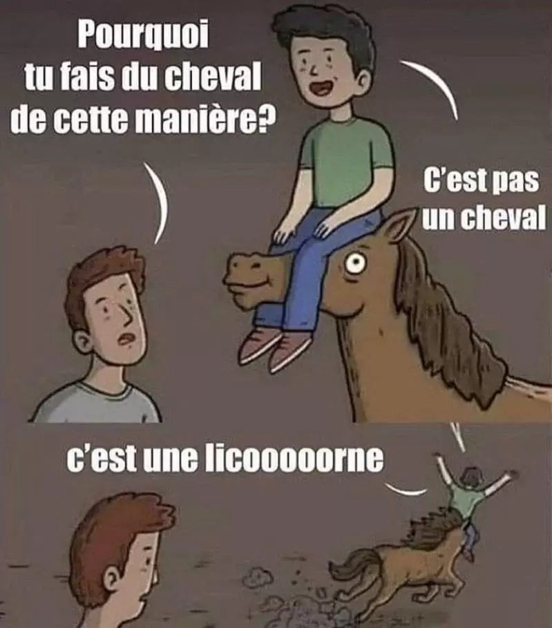 Pourquoi tu fais du cheval ?