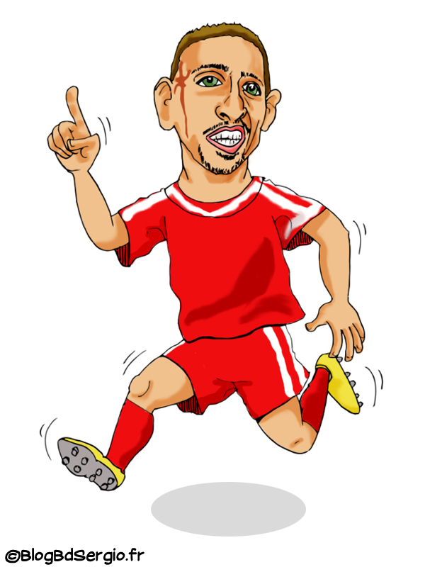 Caricature de Franck Ribery