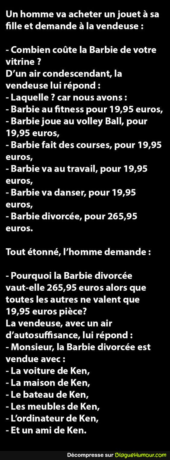 Vend Barbie divorcée