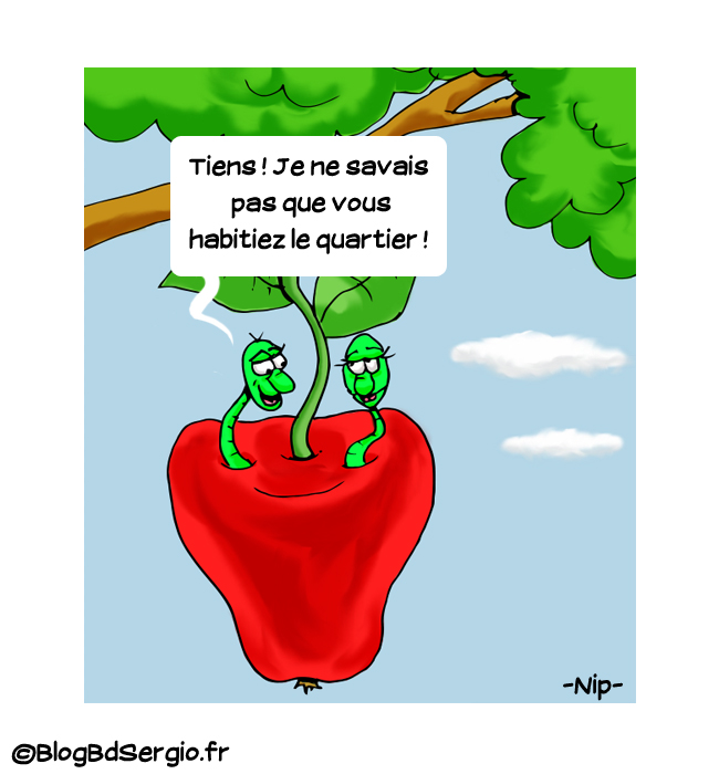 Blague sur ver de pomme